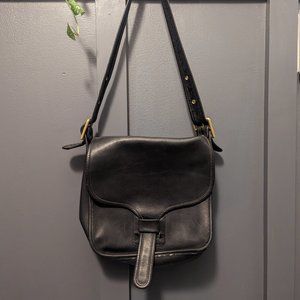 Rare Vintage Coach Courier Bag, Large, Black